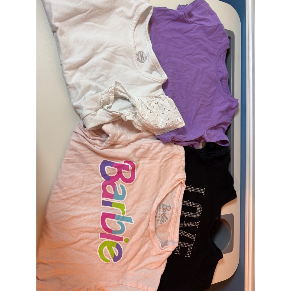 Barbie Cat & Jack Mixed Brand Clothing Lot Kids Size 4/5 Pink Purple Black Tee